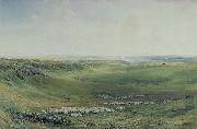 Thomas frederick collier Wide Pastures, Sussex oil painting